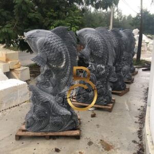 Tượng Cá Chép Đá Cẩm Thạch Đen Giá Rẻ Tại Đà Nẵng